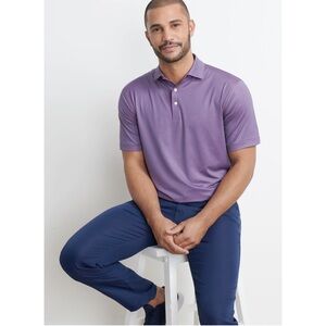 Peter Millar Summer Comfort Purple Polo Shirt, size medium
